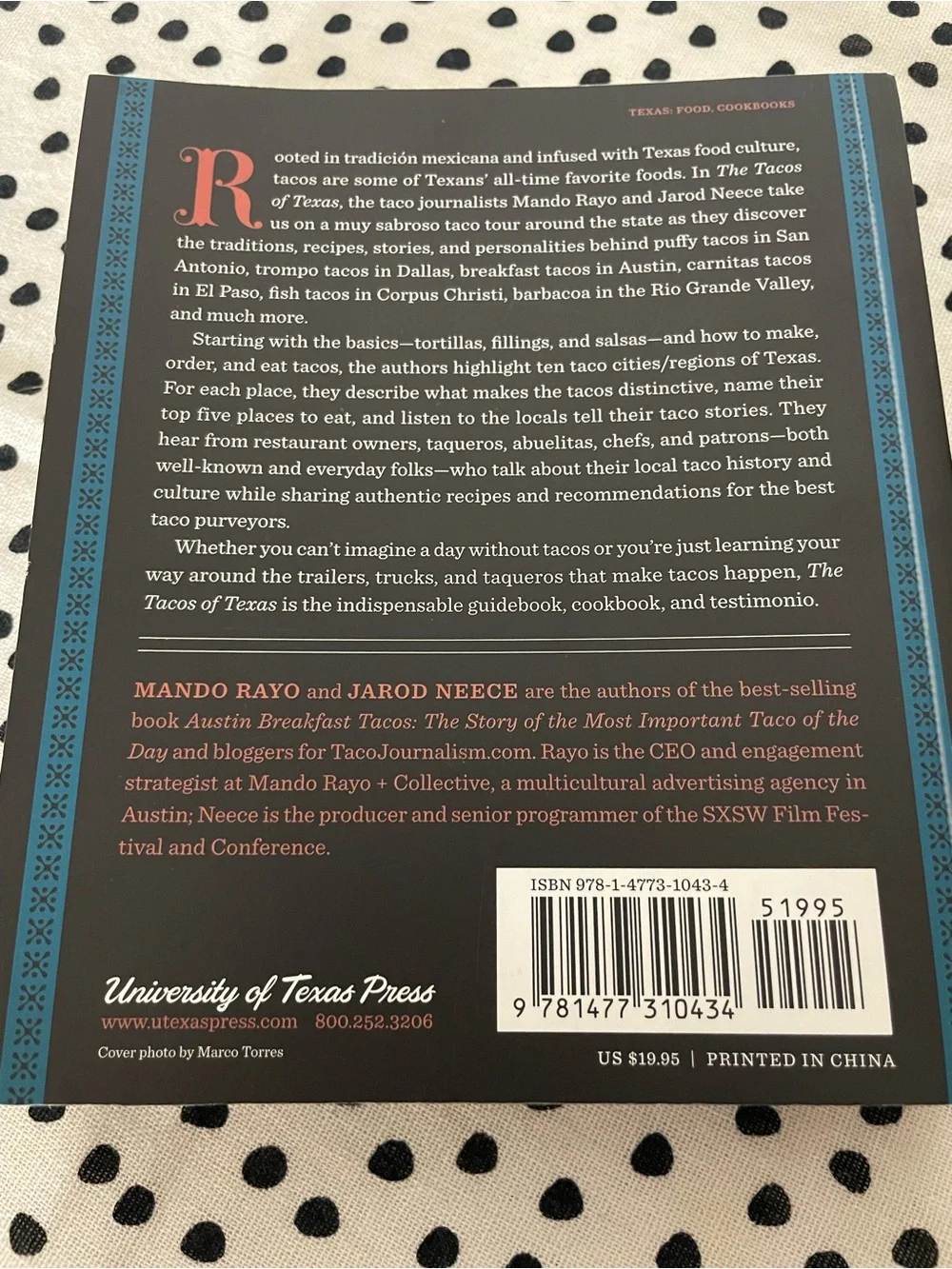 The Tacos of Texas Cookbook - Blue Cover